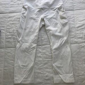 Lululemon White Crop Leggings